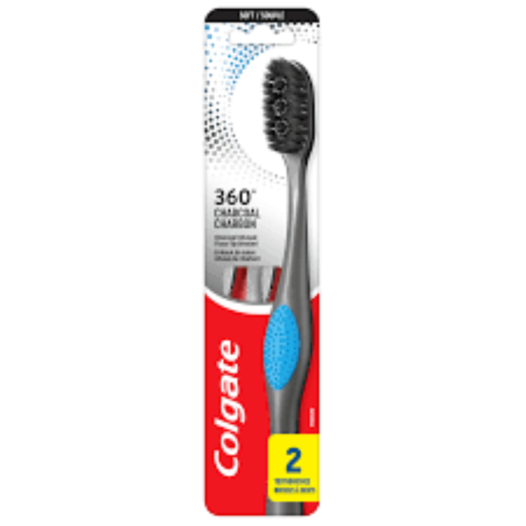 COLGATE 360 TOOTHBRUSH CHARCOAL INFUSED
